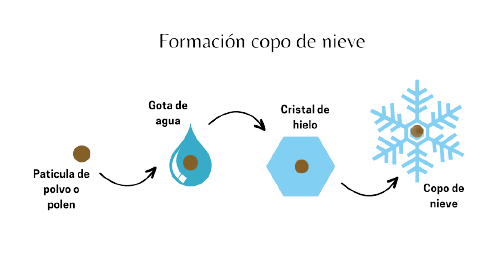 Formación copos de nieve