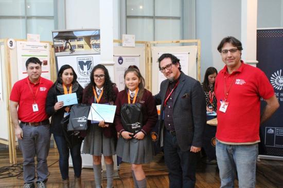 Ganadoras en la categoría de Enseñanza Básica, Colegio Santa Clara.