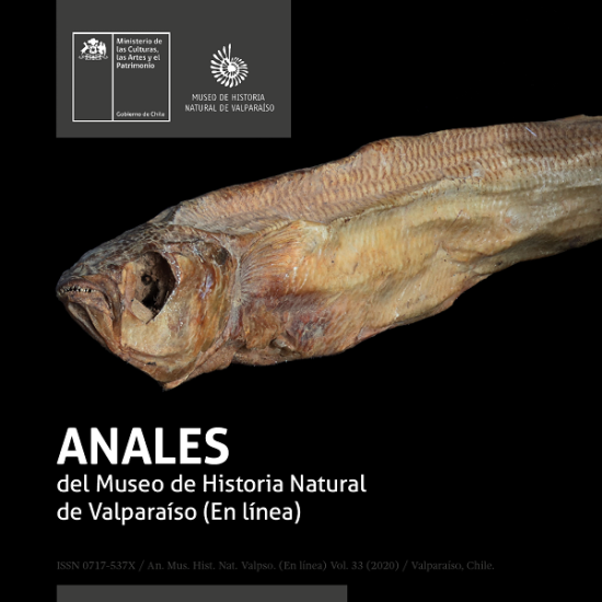 Anales del Museo de Historia Natural de Valparaíso, revista científica de carácter anual, publicada desde 1968 a 2018 en su formato impreso (ISSN 0716-0178), ahora en su versión sustentable en formato digital (ISSN 0717-537X)